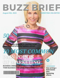Sherry Clark on the cover of Buzz Brief.